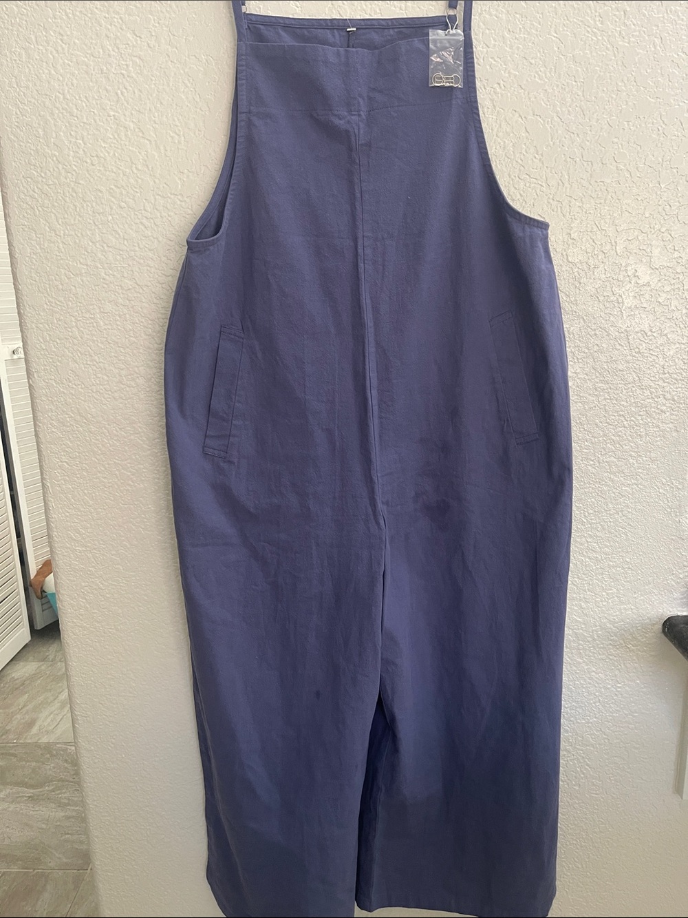 Casual Wide-Leg Navy Jumpsuit